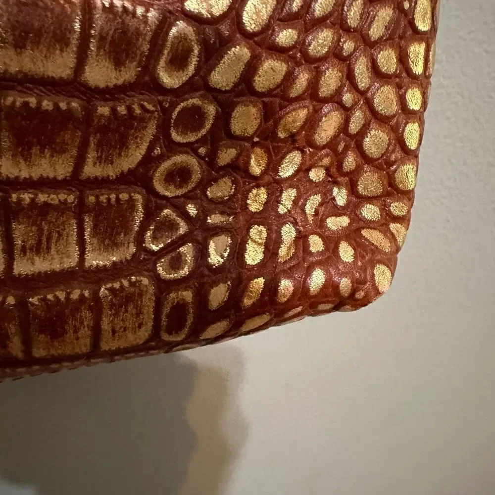 PATRICIA NASH-Potenaz Distressed Croc Clutch - Picture 6 of 7